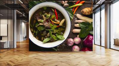 [Thai Esan food] Straw Mushroom Curry, Thai Esan local food, Thailand Wall mural